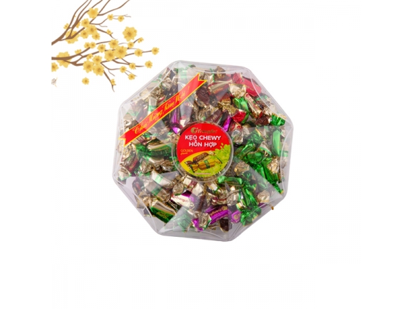 KẸO CHEWY HỖN HỢP HỘP TRÒN 300g